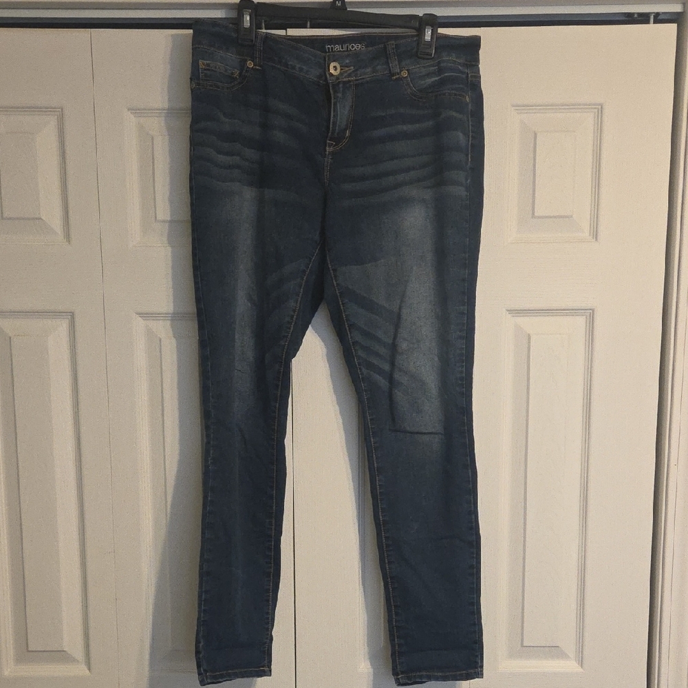 Maurices Women's Dark Blue Skinny Jeans